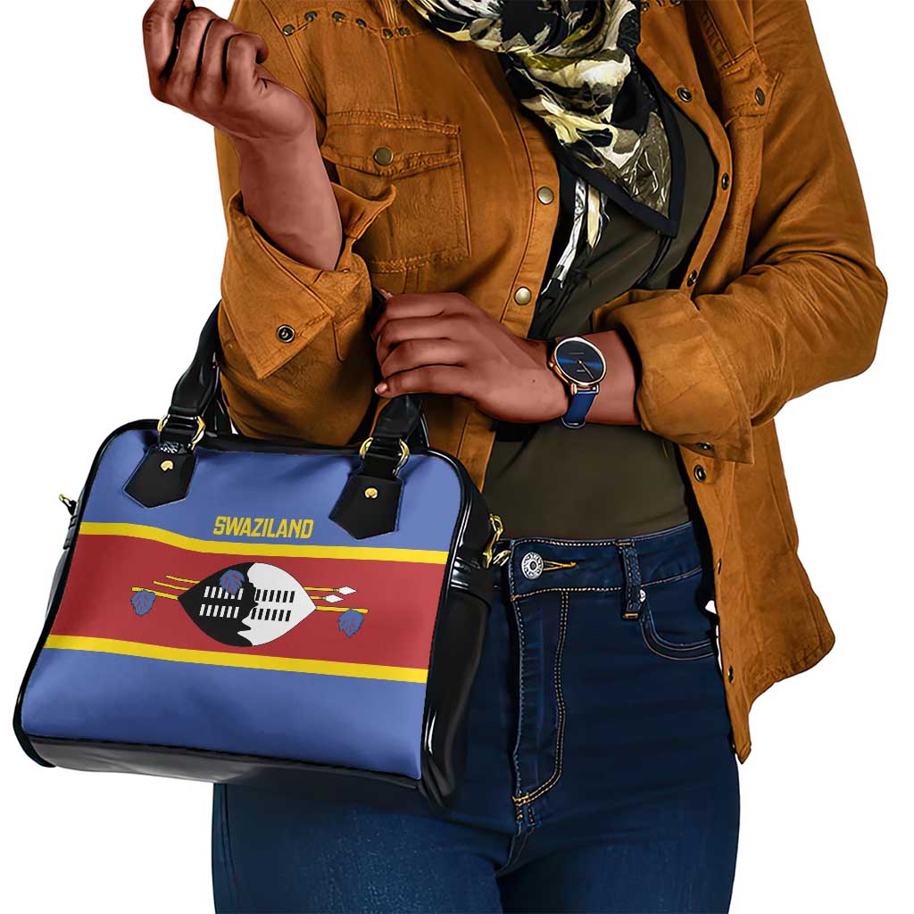 Afro Swaziland Shoulder Handbag Siyinqaba Eswatini Flag Style - African Pride