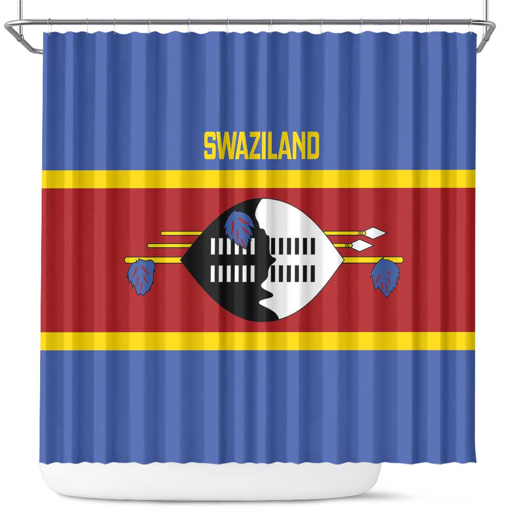 Afro Swaziland Shower Curtain Siyinqaba Eswatini Flag Style - African Pride