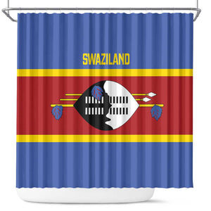 Afro Swaziland Shower Curtain Siyinqaba Eswatini Flag Style - African Pride