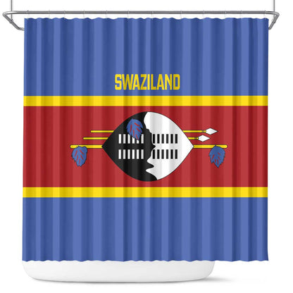 Afro Swaziland Shower Curtain Siyinqaba Eswatini Flag Style - African Pride