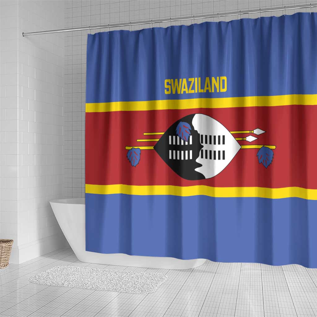 Afro Swaziland Shower Curtain Siyinqaba Eswatini Flag Style - African Pride