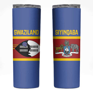 Afro Swaziland Skinny Tumbler Siyinqaba Eswatini Flag Style - African Pride