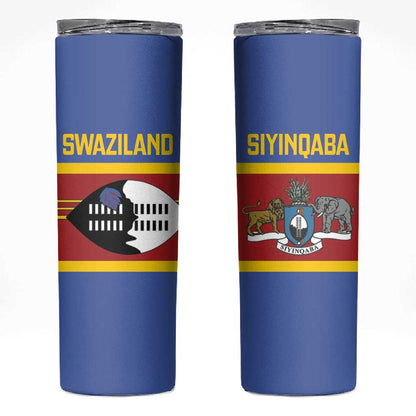 Afro Swaziland Skinny Tumbler Siyinqaba Eswatini Flag Style - African Pride