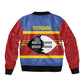 Afro Swaziland Sleeve Zip Bomber Jacket Siyinqaba Eswatini Flag Style - African Pride