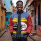 Afro Swaziland Sleeve Zip Bomber Jacket Siyinqaba Eswatini Flag Style - African Pride