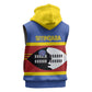 Afro Swaziland Sleeveless Zip Hoodie Siyinqaba Eswatini Flag Style - African Pride