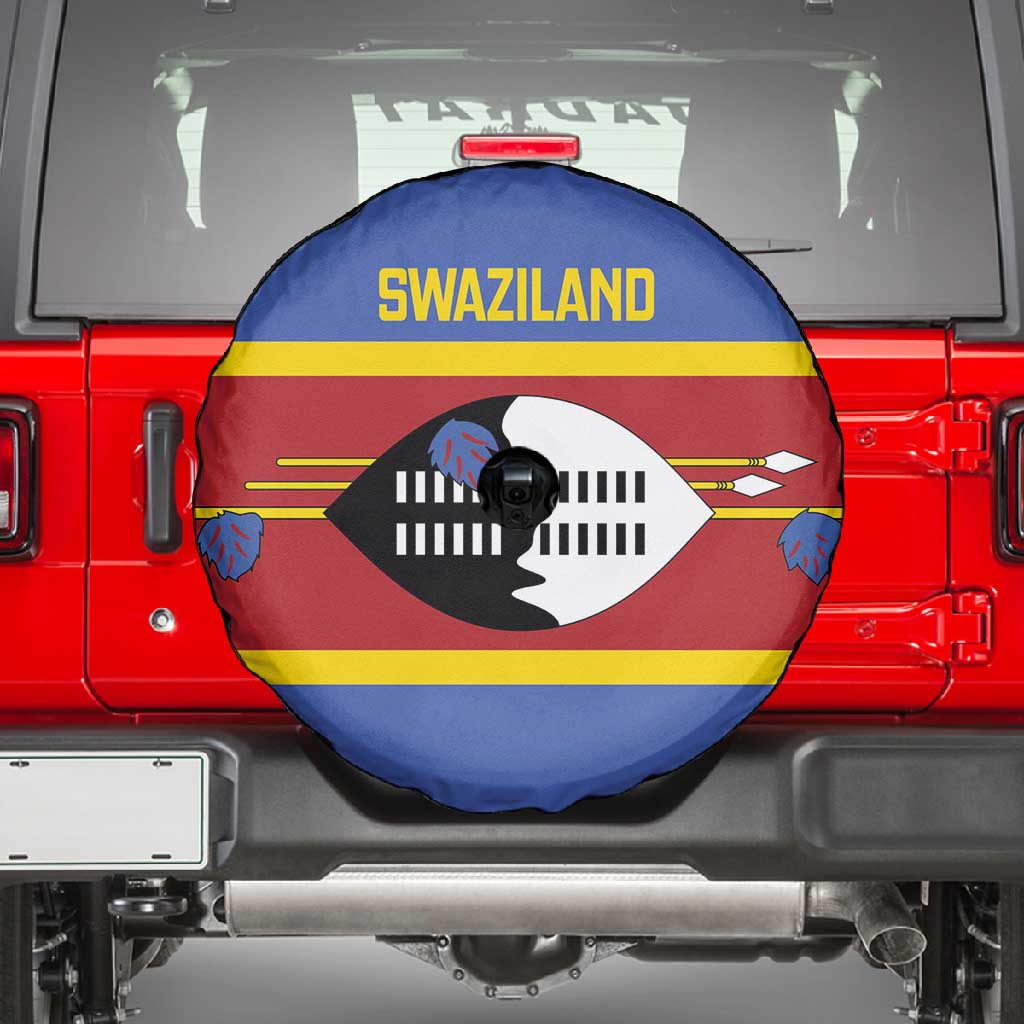 Afro Swaziland Spare Tire Cover Siyinqaba Eswatini Flag Style - African Pride