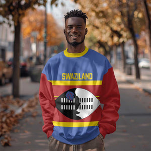 Afro Swaziland Sweatshirt Siyinqaba Eswatini Flag Style - African Pride