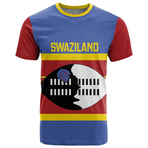 Afro Swaziland T shirt Siyinqaba Eswatini Flag Style - African Pride