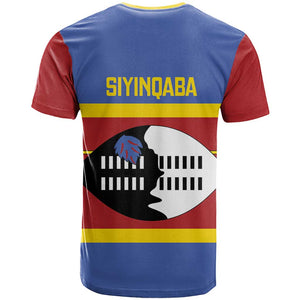 Afro Swaziland T shirt Siyinqaba Eswatini Flag Style - African Pride
