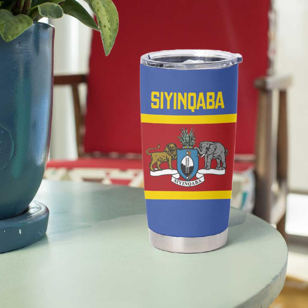 Afro Swaziland Tumbler Cup Siyinqaba Eswatini Flag Style - African Pride