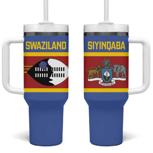 Afro Swaziland Tumbler With Handle Siyinqaba Eswatini Flag Style - African Pride