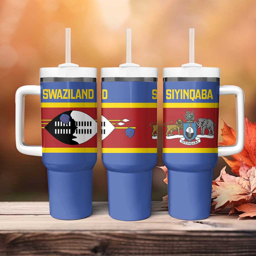 Afro Swaziland Tumbler With Handle Siyinqaba Eswatini Flag Style - African Pride