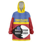 Afro Swaziland Wearable Blanket Hoodie Siyinqaba Eswatini Flag Style - African Pride