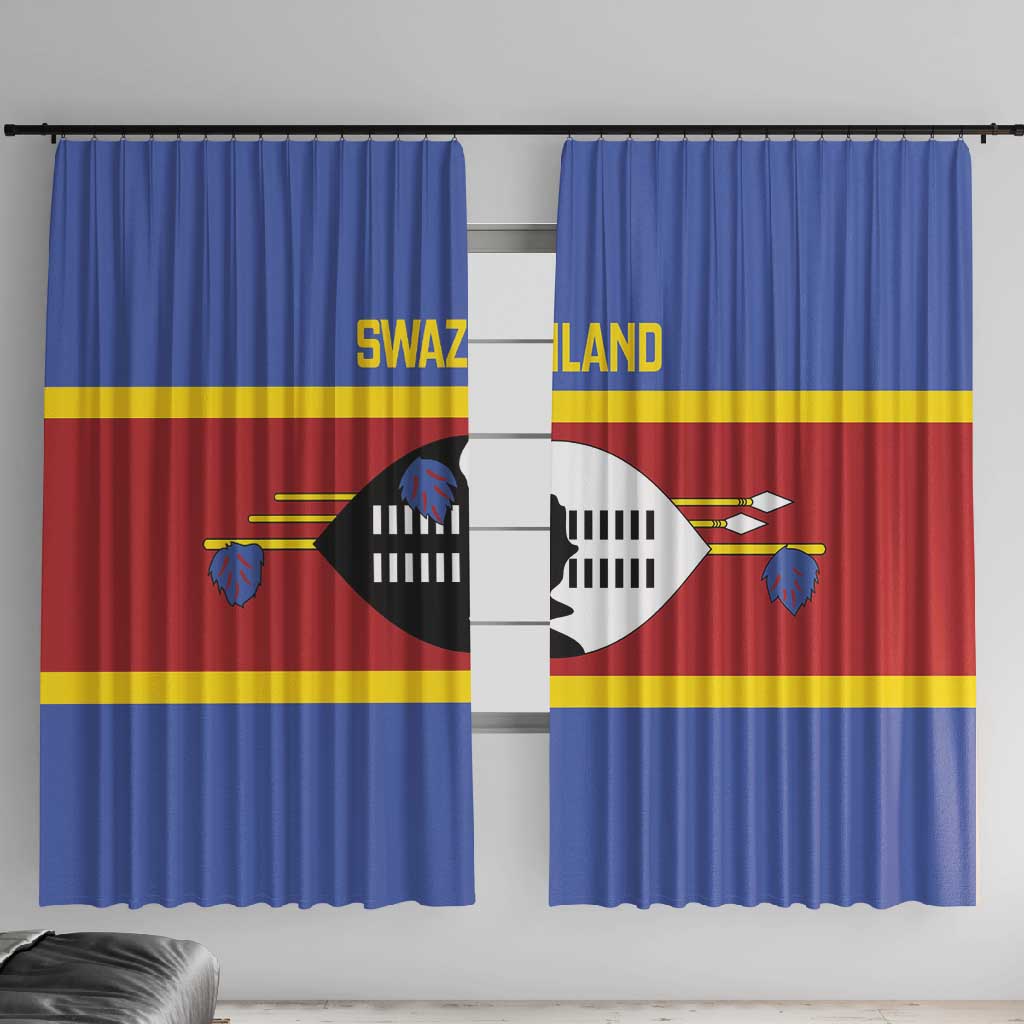 Afro Swaziland Window Curtain Siyinqaba Eswatini Flag Style - African Pride