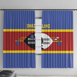 Afro Swaziland Window Curtain Siyinqaba Eswatini Flag Style - African Pride
