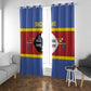 Afro Swaziland Window Curtain Siyinqaba Eswatini Flag Style - African Pride