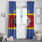 Afro Swaziland Window Curtain Siyinqaba Eswatini Flag Style - African Pride