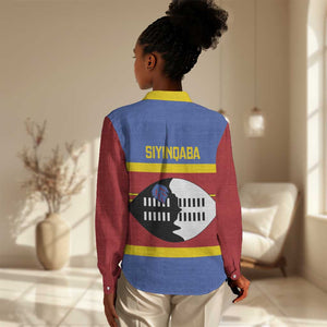Afro Swaziland Women Casual Shirt Siyinqaba Eswatini Flag Style - African Pride