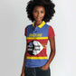 Afro Swaziland Women Polo Shirt Siyinqaba Eswatini Flag Style - African Pride