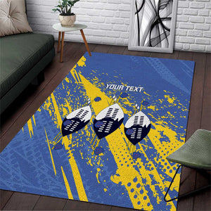 Eswatini Football Custom Area Rug Sihlangu Semnikati Blue - African Pride