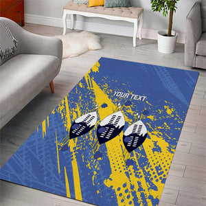 Eswatini Football Custom Area Rug Sihlangu Semnikati Blue - African Pride