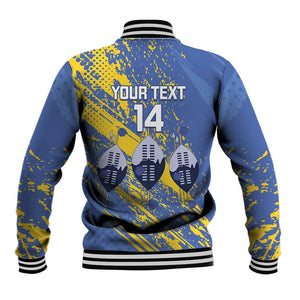 Eswatini Football Custom Baseball Jacket Sihlangu Semnikati Blue - African Pride