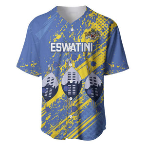 Eswatini Football Custom Baseball Jersey Sihlangu Semnikati Blue - African Pride