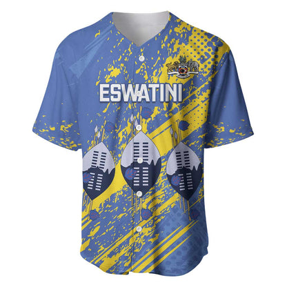 Eswatini Football Custom Baseball Jersey Sihlangu Semnikati Blue - African Pride