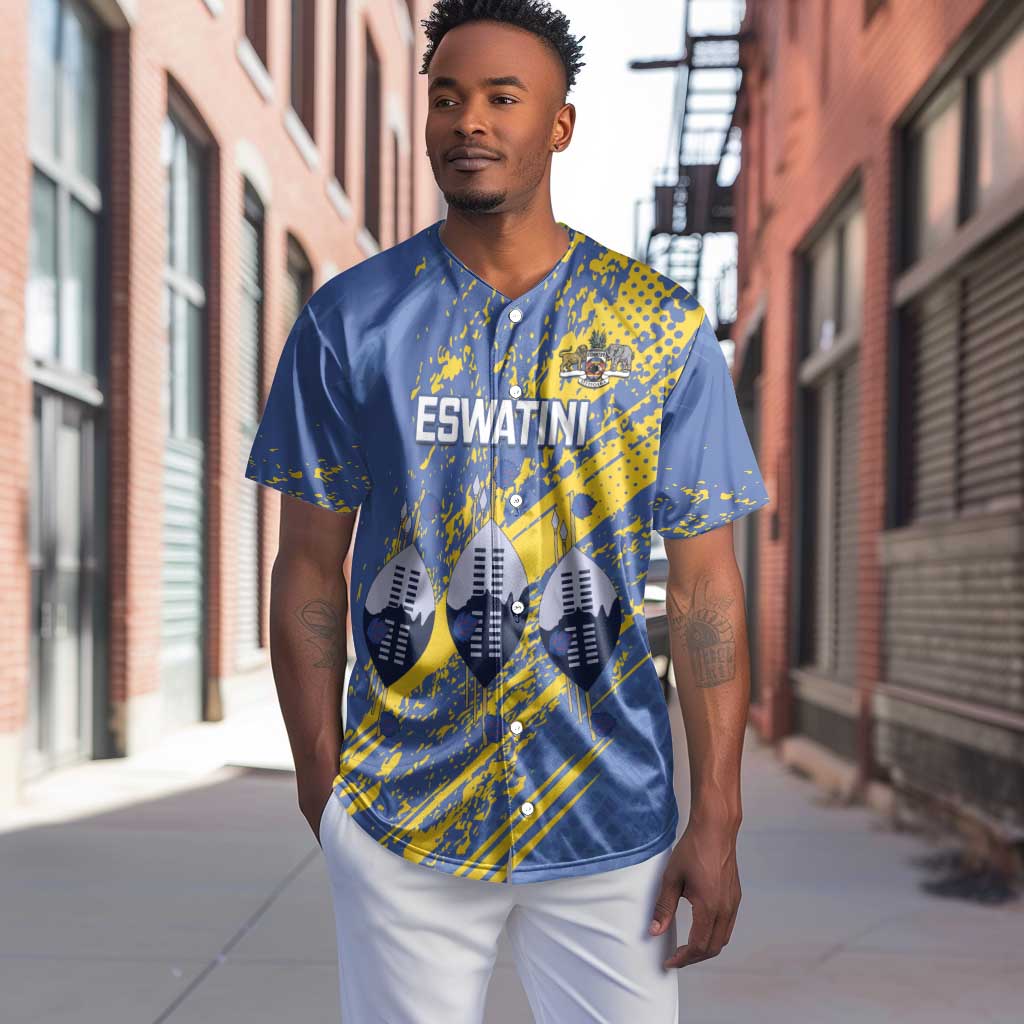 Eswatini Football Custom Baseball Jersey Sihlangu Semnikati Blue - African Pride