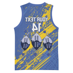 Eswatini Football Custom Basketball Jersey Sihlangu Semnikati Blue - African Pride