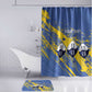 Eswatini Football Custom Bathroom Set Sihlangu Semnikati Blue