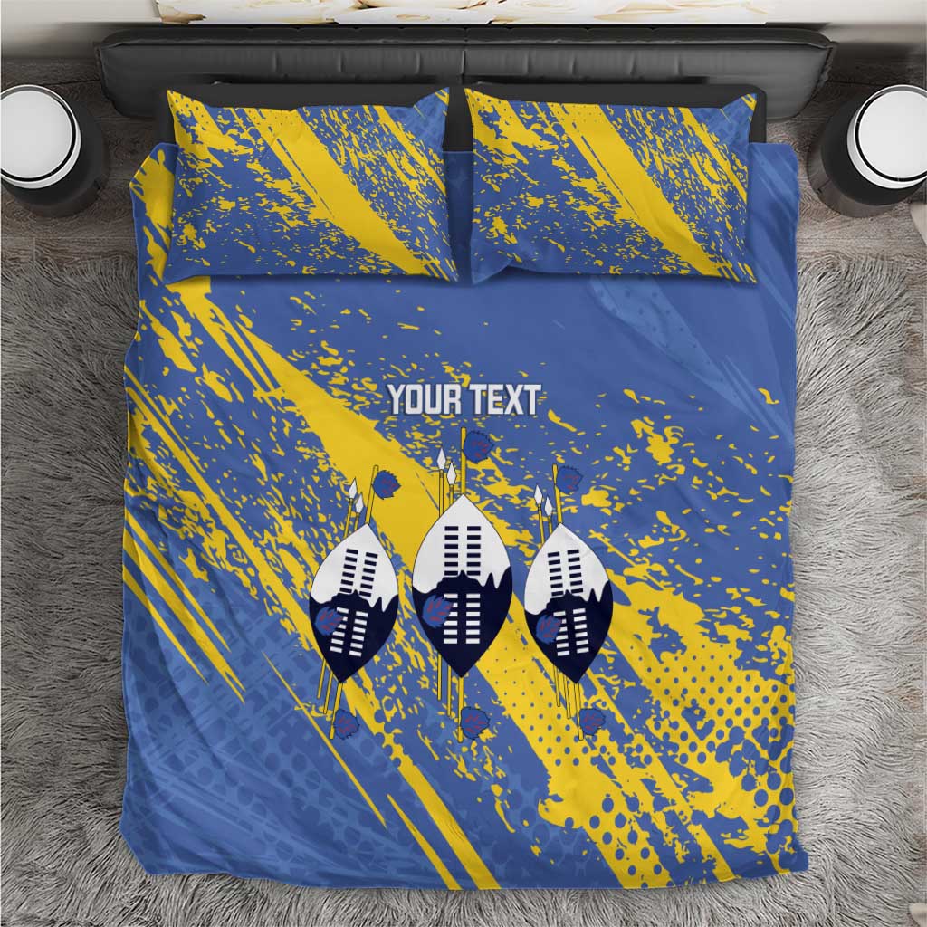 Eswatini Football Custom Bedding Set Sihlangu Semnikati Blue - African Pride