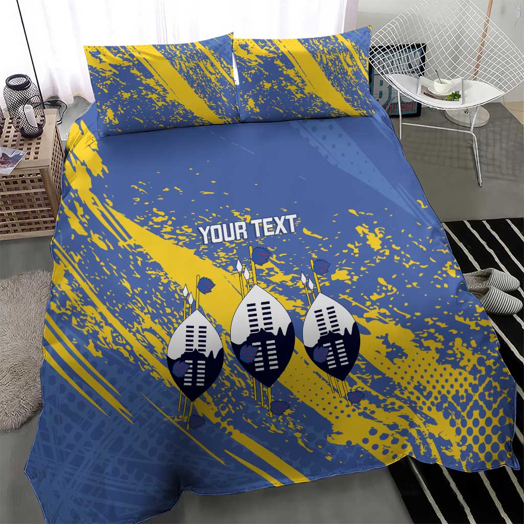 Eswatini Football Custom Bedding Set Sihlangu Semnikati Blue - African Pride