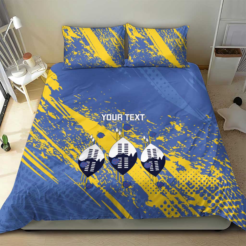 Eswatini Football Custom Bedding Set Sihlangu Semnikati Blue - African Pride