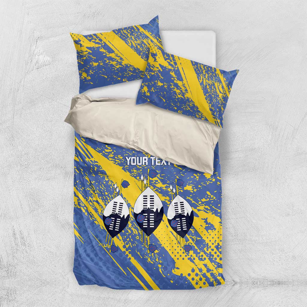 Eswatini Football Custom Bedding Set Sihlangu Semnikati Blue - African Pride