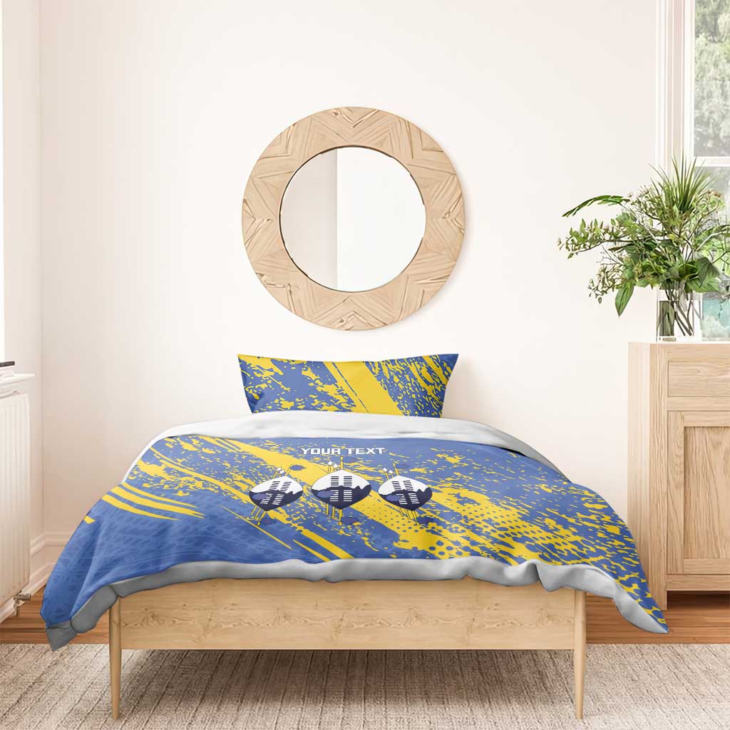 Eswatini Football Custom Bedding Set Sihlangu Semnikati Blue - African Pride