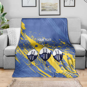 Eswatini Football Custom Blanket Sihlangu Semnikati Blue - African Pride
