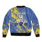 Eswatini Football Custom Bomber Jacket Sihlangu Semnikati Blue - African Pride