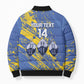 Eswatini Football Custom Bomber Puffer Jacket Sihlangu Semnikati Blue