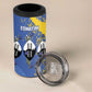 Eswatini Football Custom 4 in 1 Can Cooler Tumbler Sihlangu Semnikati Blue - African Pride