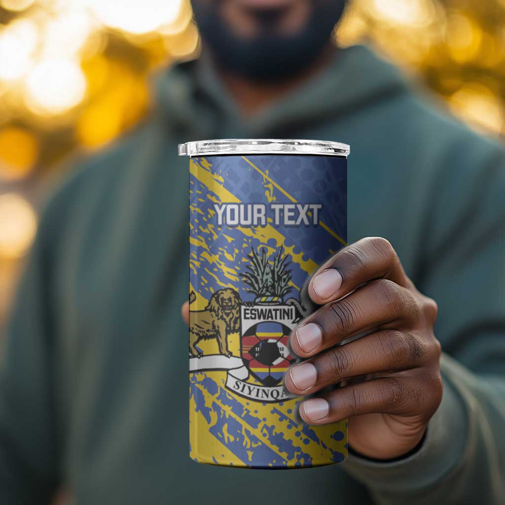 Eswatini Football Custom 4 in 1 Can Cooler Tumbler Sihlangu Semnikati Blue - African Pride