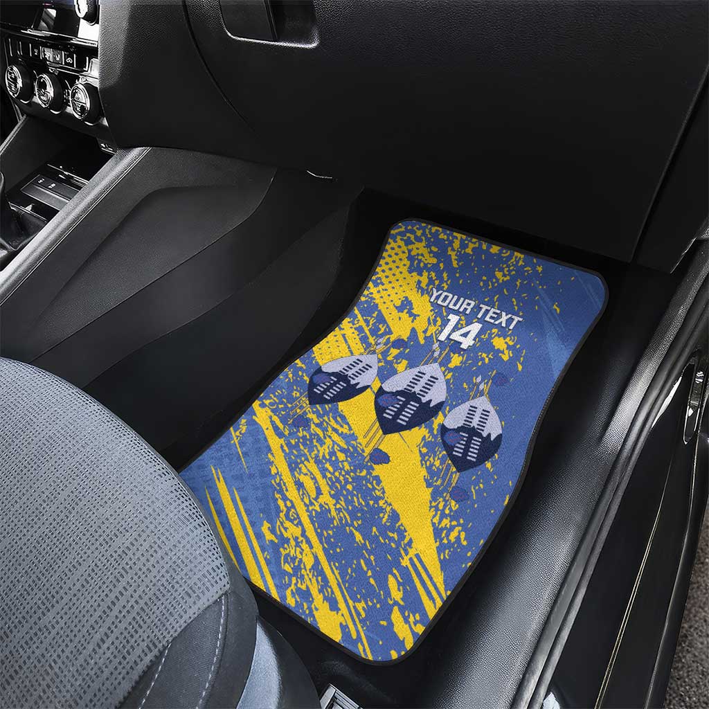 Eswatini Football Custom Car Mats Sihlangu Semnikati Blue - African Pride