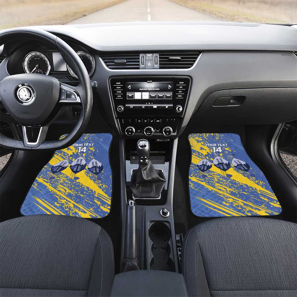 Eswatini Football Custom Car Mats Sihlangu Semnikati Blue - African Pride