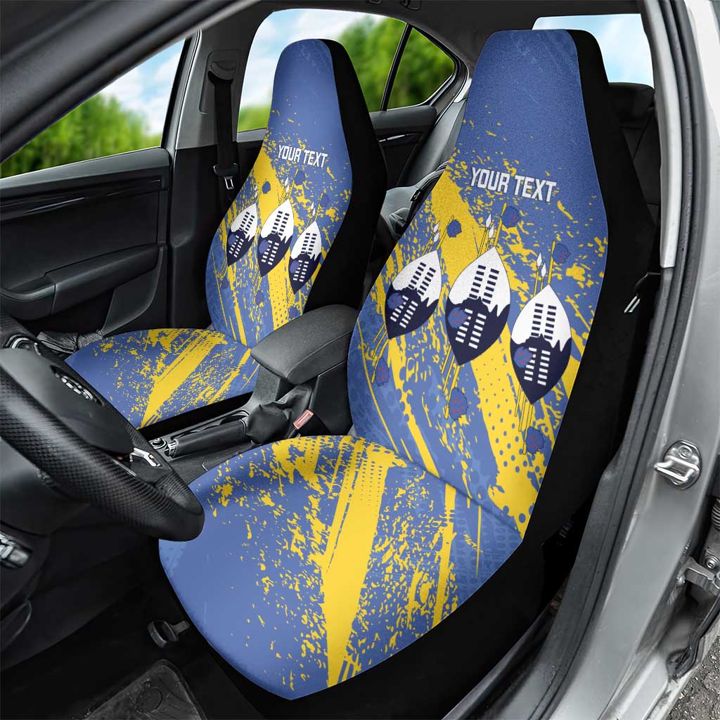 Eswatini Football Custom Car Seat Cover Sihlangu Semnikati Blue - African Pride
