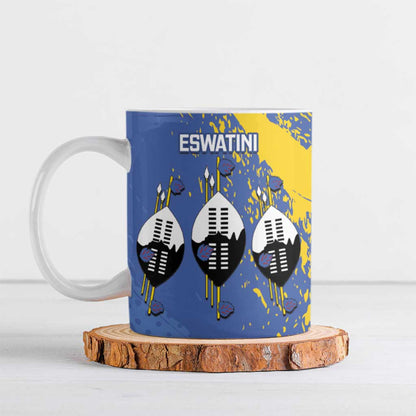 Eswatini Football Custom Ceramic Mug Sihlangu Semnikati Blue
