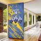 Eswatini Football Custom Door Cover Sihlangu Semnikati Blue