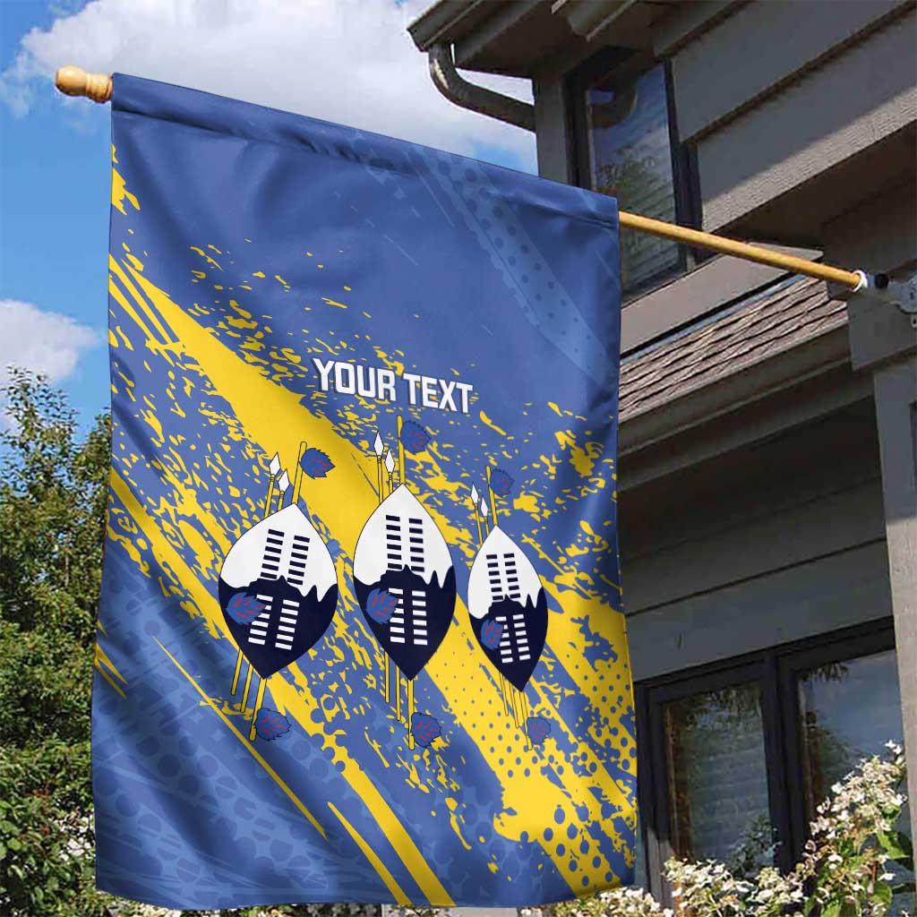 Eswatini Football Custom Garden Flag Sihlangu Semnikati Blue - African Pride