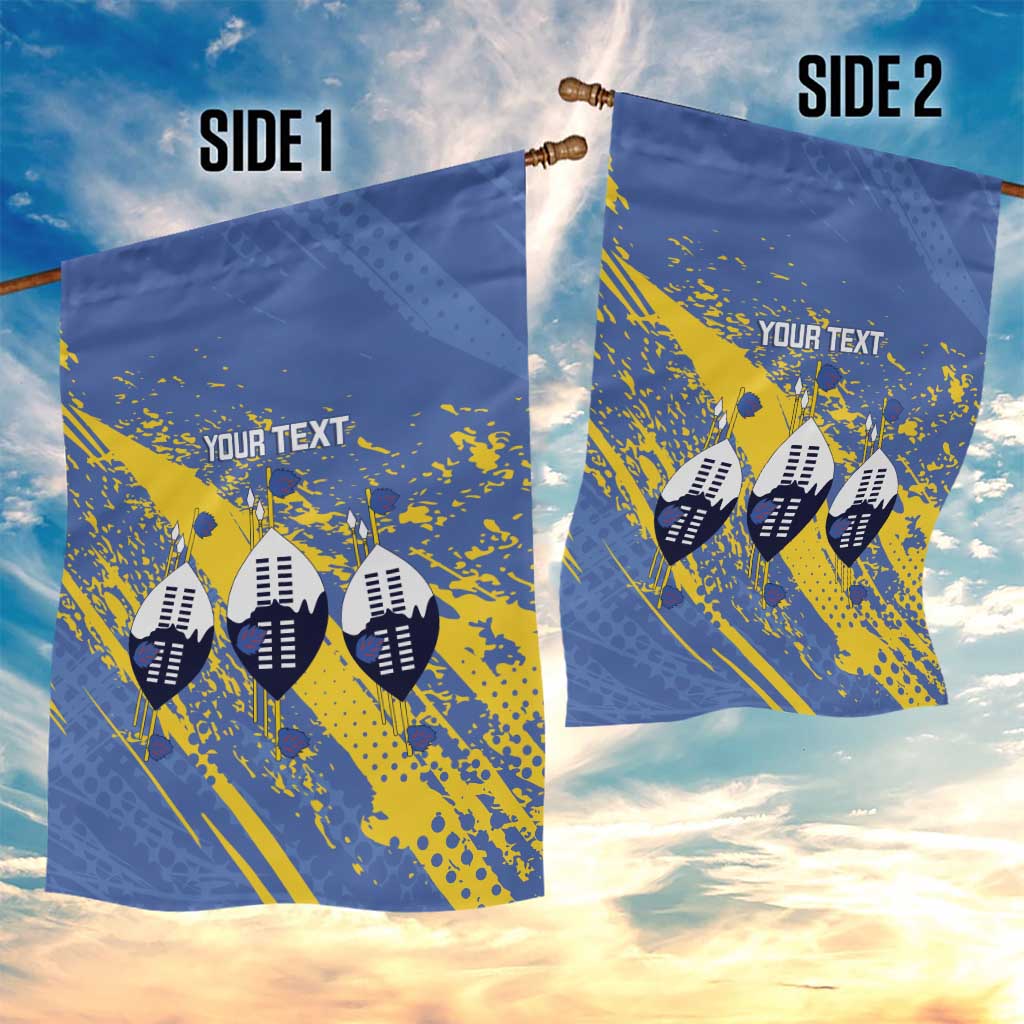 Eswatini Football Custom Garden Flag Sihlangu Semnikati Blue - African Pride