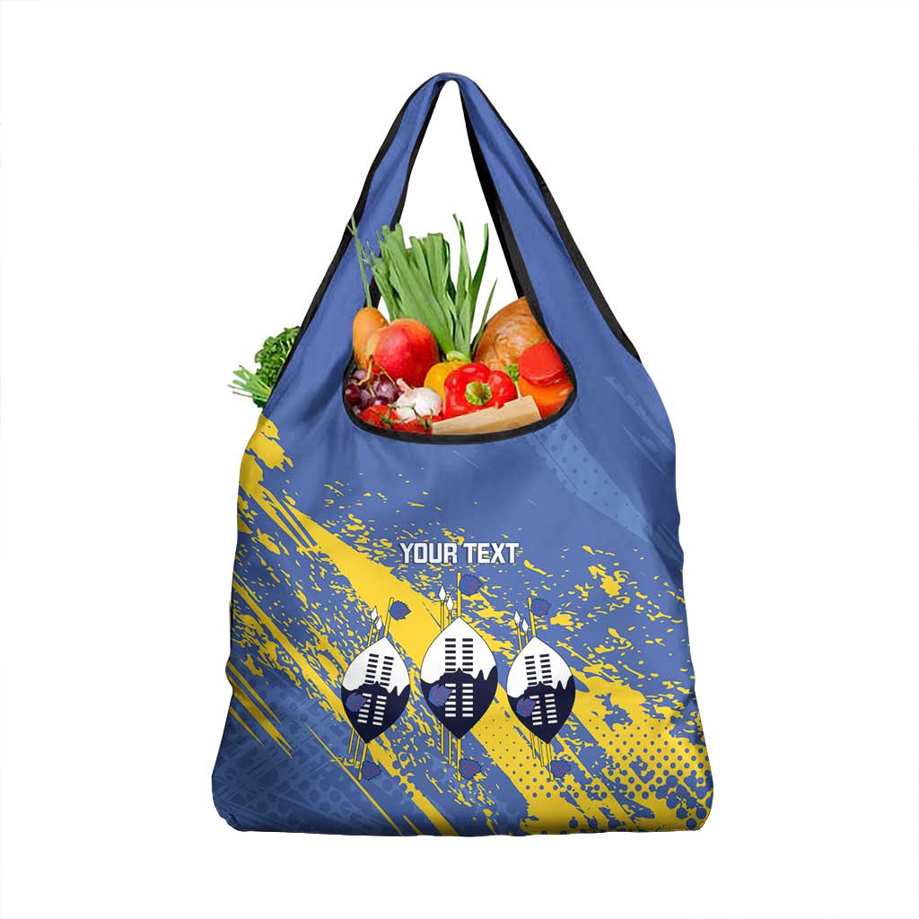 Eswatini Football Custom Grocery Bag Sihlangu Semnikati Blue - African Pride